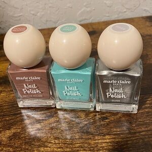 Nail Polish Set - of 3 Mocha Mousse, Jellymint, Silver